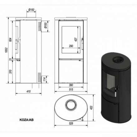 Купить Печь-камин Kratki Koza/AB в Слониме Амазонка бай фото в Слониме