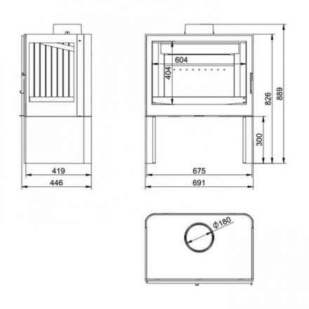 Купить Печь-камин KFD STO M 14 в интерьере чугунная в Слониме в Слониме