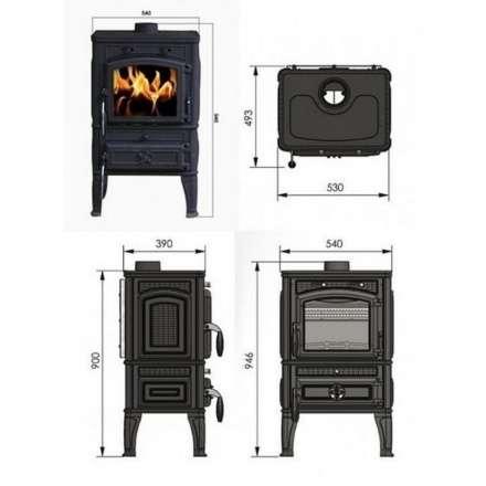 Печь-камин Guca LAVA из чугуна в Слониме