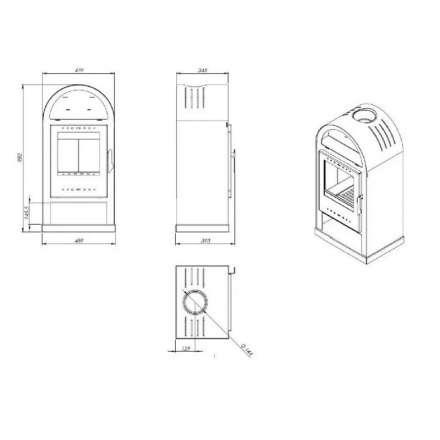  Купить Печь-камин NORDflam Teramo в Слониме Амазонка бай фото в Слониме