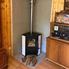 Купить Печь-камин Везувий ПК-01 (270) угловой бежевый 9 кВт в Слониме в Слониме