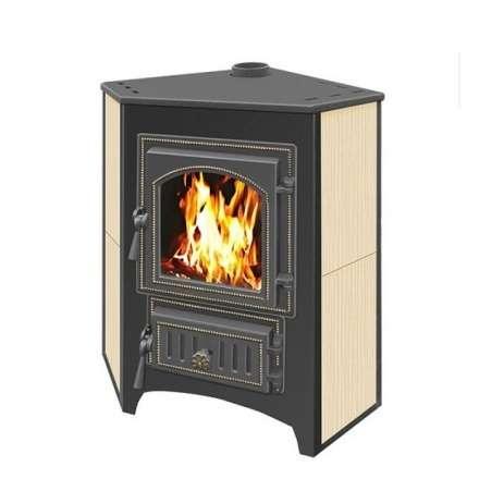 Печь-камин Везувий ПК-01 (270) угловой бежевый 9 кВт Амазонка бай фото в Слониме