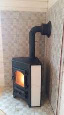 Купить Печь-камин Везувий ПК-01 (270) угловой красный 9 кВт в Слониме в Слониме