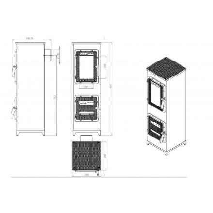 Купить отопительную печь Nordflam Padva Амазонка бай фото в Слониме