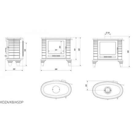 Купить Печь-камин Kratki Koza K8 в Слониме Амазонка бай фото в Слониме