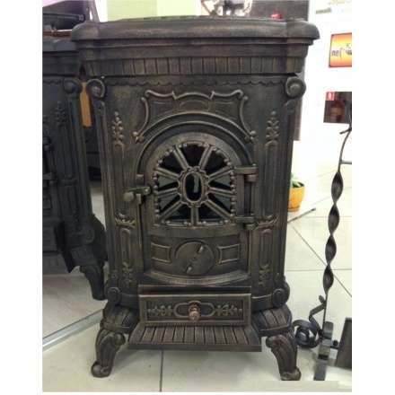 Печка чугунная Амбра в интерьере Амазонка бай фото в Слониме