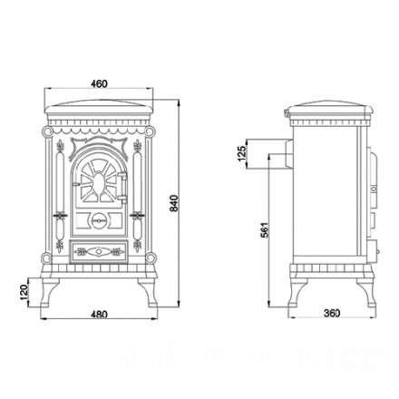 Печь-камин Ambra Eurokom Амбра Амазонка бай фото в Слониме