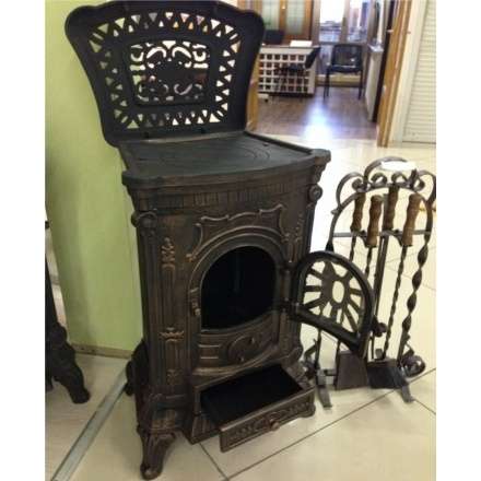 Печка чугунная Амбра в интерьере Амазонка бай фото в Слониме