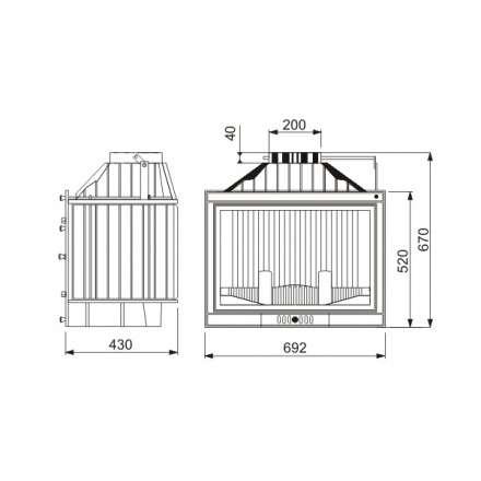 Каминная топка Invicta 700 PRIMO с шибером в Слониме