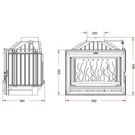 Каминная топка Invicta 700 Option с шибером в Слониме