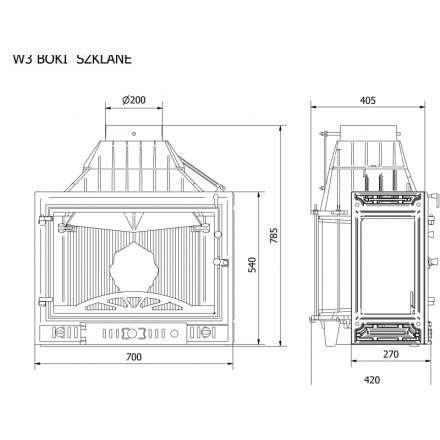 Каминная топка Kawmet W3PB-16,7 кВт в Слониме