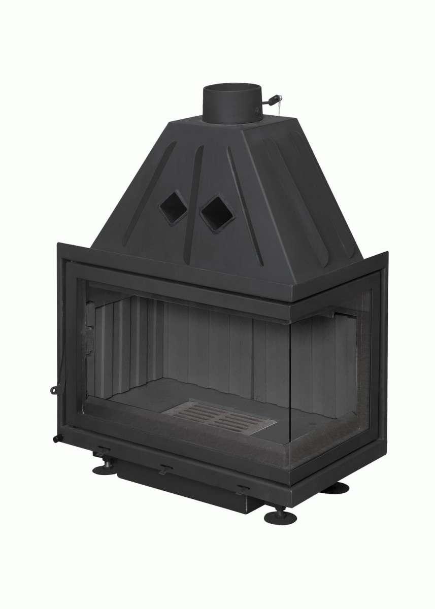 Каминная топка Экокамин Альфа 700 RB два стекла правая чёрный шамот Амазонка бай фото Каминная топка Экокамин Альфа 700 RB два стекла правая чёрный шамот купить в {city}