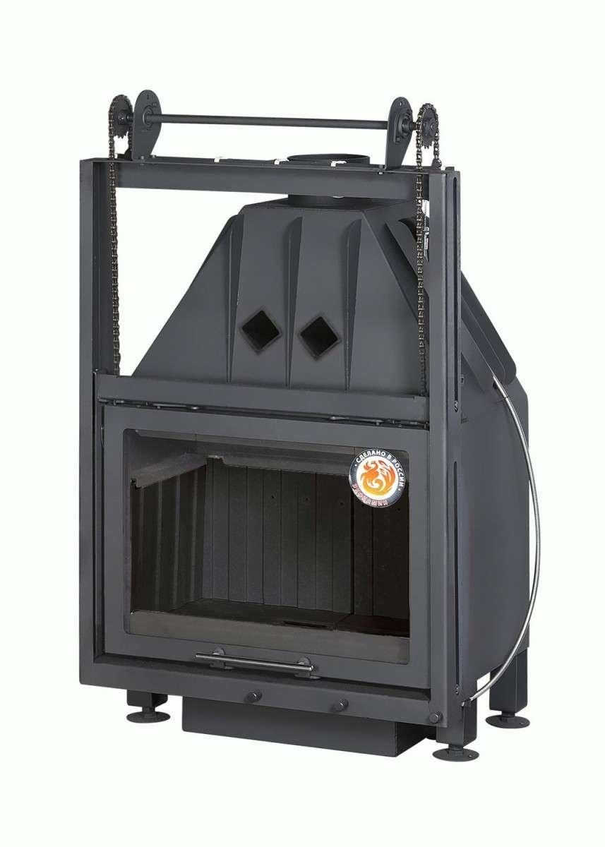 Каминная топка Экокамин Альфа 700K с контргрузом черный шамот купить в Слониме