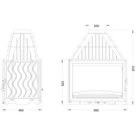 Каминная топка Invicta 700 Double Face в Слониме
