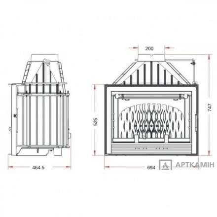 Каминная топка Invicta 700 Compact с шибером в Слониме