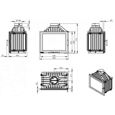 Каминная топка NORDflam Torn в Слониме