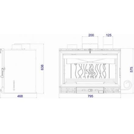 Каминная топка Invicta 800 Grand Vision Turbo в Слониме