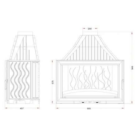 Каминная топка Invicta 900 Grand Vision в Слониме