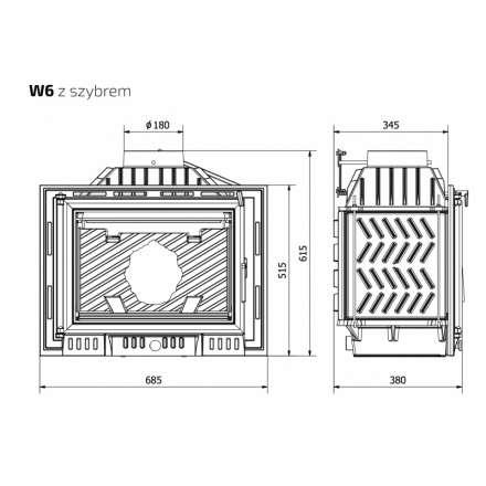 Каминная топка Kawmet W6-13,7 кВт в Слониме