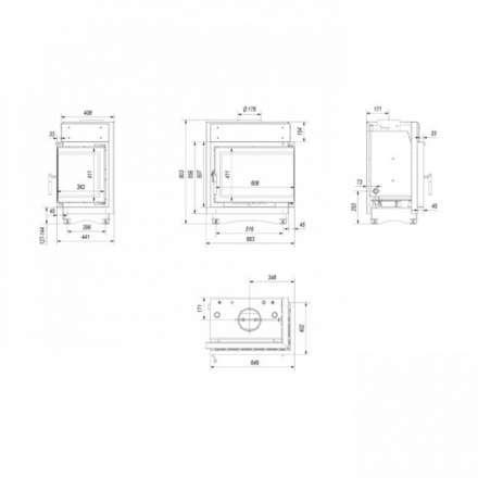 Каминная топка Kratki Maja/PW/BP/12/BS/W/Deco в Слониме