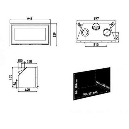 Каминная топка Lotus H470 W в Слониме