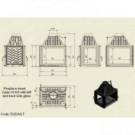 Каминная топка Kratki Zuzia/PT в Слониме