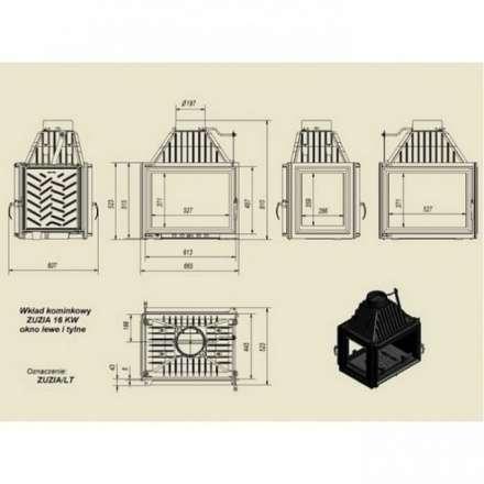 Каминная топка Kratki Zuzia/LT в Слониме