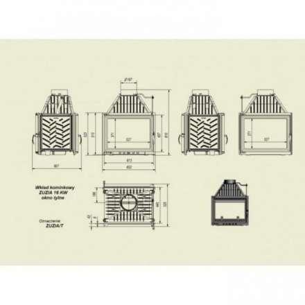 Каминная топка Kratki Zuzia/T в Слониме