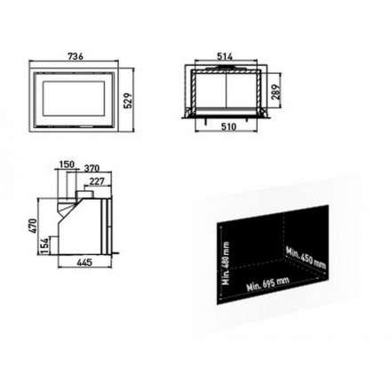 Каминная топка Lotus H470 Magic в Слониме