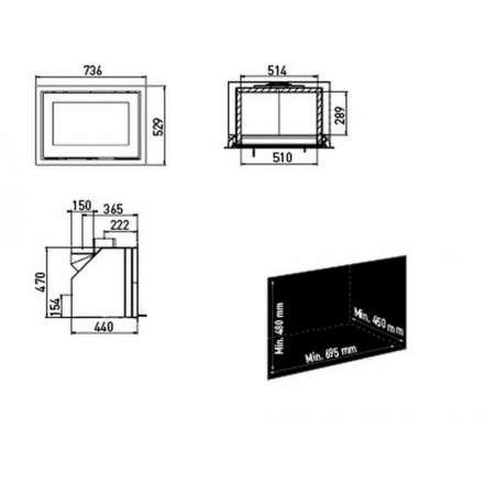 Каминная топка Lotus H470 в Слониме