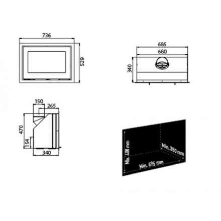 Каминная топка Lotus H370 Petite в Слониме