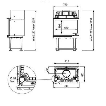 Каминная топка Jotul I 570 Flat в Слониме