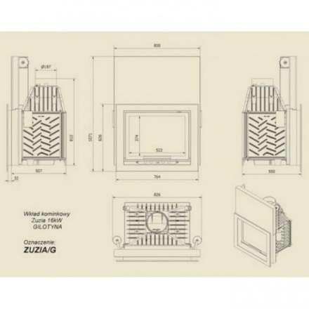 Каминная топка Kratki Zuzia/G в Слониме