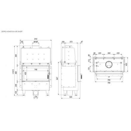 Каминная топка DEFRO HOME RIVA ME SHORT с водяным контуром в Слониме