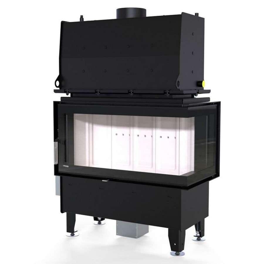 Каминная топка Defro Home RIVA ME BP SHORT угловая, с водяным контуром Амазонка бай фото в Слониме