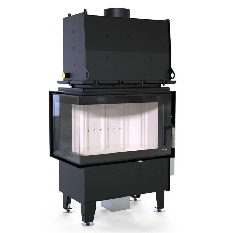 Каминная топка Defro Home RIVA SM BL SHORT угловая, с водяным контуром Амазонка бай фото в Слониме