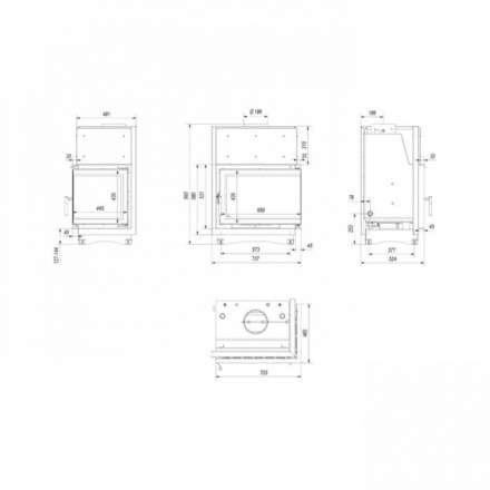 Каминная топка Kratki Zuzia/PW/BP/15/BS/W/Deco в Слониме
