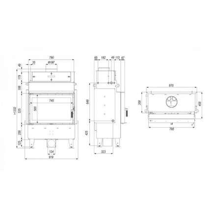 Каминная топка Defro Home Navi ME с водяным контуром в Слониме