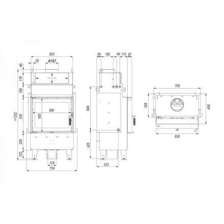 Каминная топка Defro Home Navi SM с водяным контуром в Слониме
