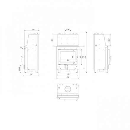 Каминная топка Kratki MBZ/PW/13/W в Слониме