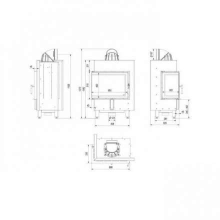 Каминная топка Kratki Lucy/12/L/BS в Слониме