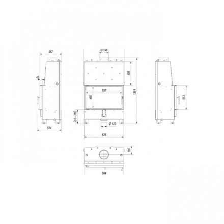 Каминная топка Kratki Lucy/PW/16/W в Слониме