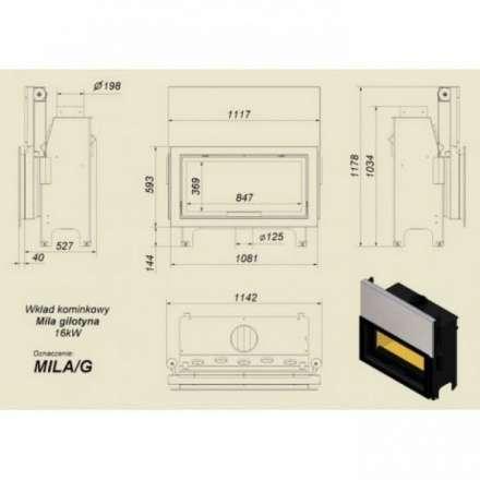 Каминная топка Kratki Mila/G в Слониме