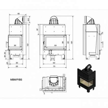 Каминная топка Kratki MBM/P/BS в Слониме