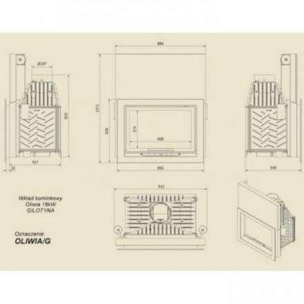 Каминная топка Kratki Oliwia/G в Слониме