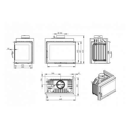 Каминная топка NORDflam Parma left в Слониме