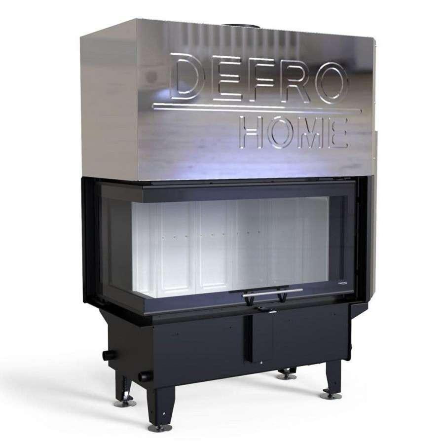 Каминная топка DEFRO HOME RIVA ME BL G SHORT угловая с водяным контуром и подъемом стекла вверх Амазонка бай фото в Слониме