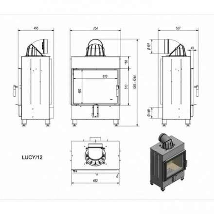 Каминная топка Kratki Lucy/12 в Слониме