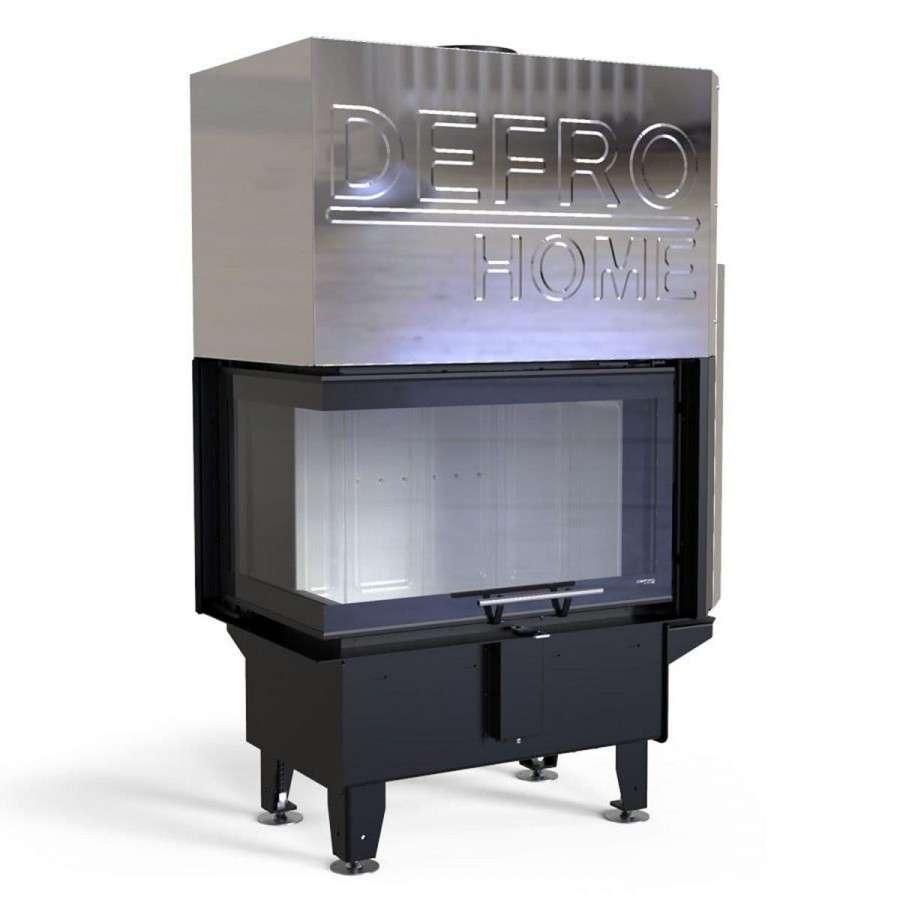 Каминная топка DEFRO HOME RIVA SM BL G SHORT угловая с водяным контуром и подъемом стекла вверх Амазонка бай фото в Слониме