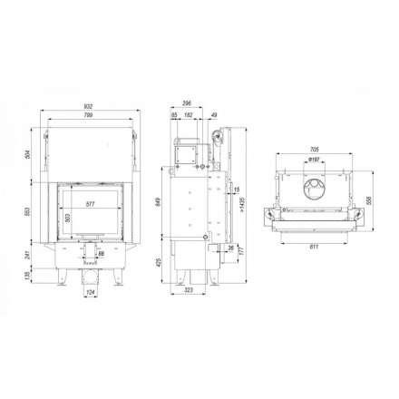Каминная топка Defro Home Navi SM G с водяным контуром и подъемом стекла вверх в Слониме